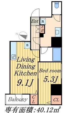 エストゥルース入谷の物件間取画像
